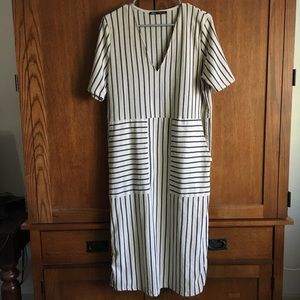 Zara Striped Midi Dress